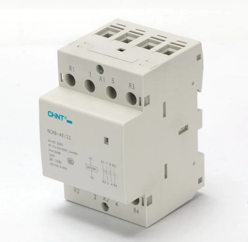 Mini AC, Fase 2 4, 230V, NCH8, 63A, 2NO, 1NC, 1NO, 2 NC