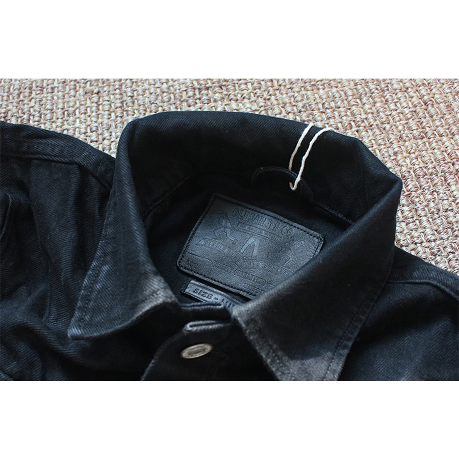 Винтажная Тяжелая черная джинсовая куртка для мужчин Chaqueta Hombre известный бренд Slim