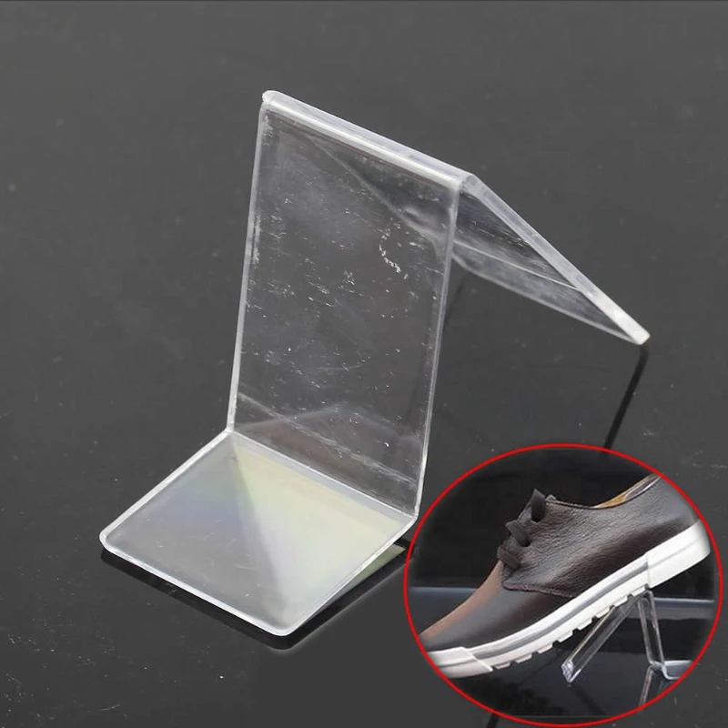 

Acrylic V Shape Shoe Shop Retail Display Stand Rack Shelf Transparent Shoes Storage Holders Racks High Quality