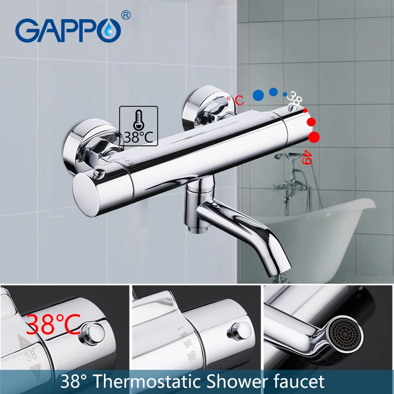 GAPPO смеситель для ванны s Термостатический смеситель для душа в ванной комнате кран для ванны основной корпус смеситель для душа набор водопад душевая головка