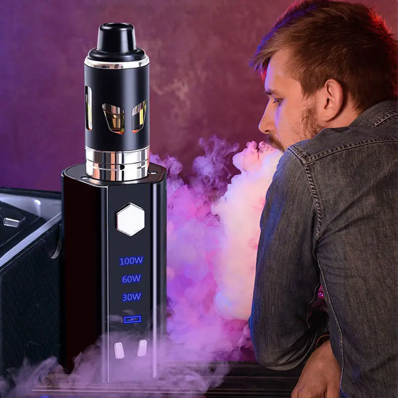 Электронная сигарета 100 Вт регулируемый vape mod box kit 2600 мАч встроенный аккумулятор электронная сигарета стартовый набор распылитель вейпер