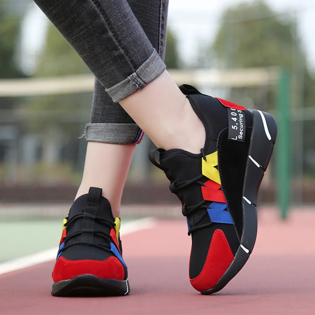 

running shoes women super Fashion Casual Trainers Lace-up Breathable Sneakers Sport Running Shoes #XTN