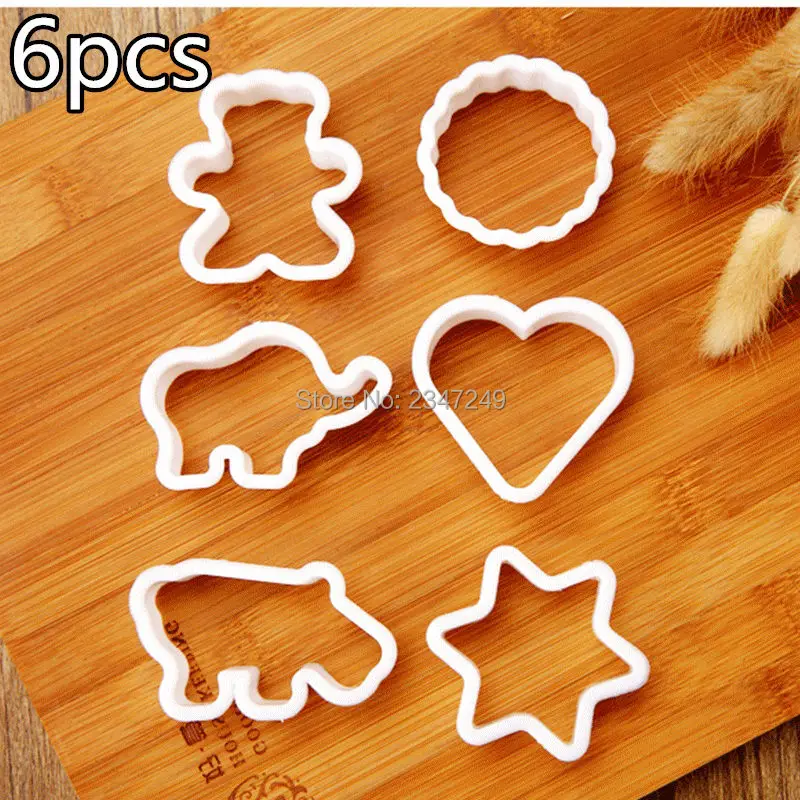 

1 Set (6pcs) Cookies Pastry Fondant Cake Sugarcraft Decorating Mold Frame Cutter Tool