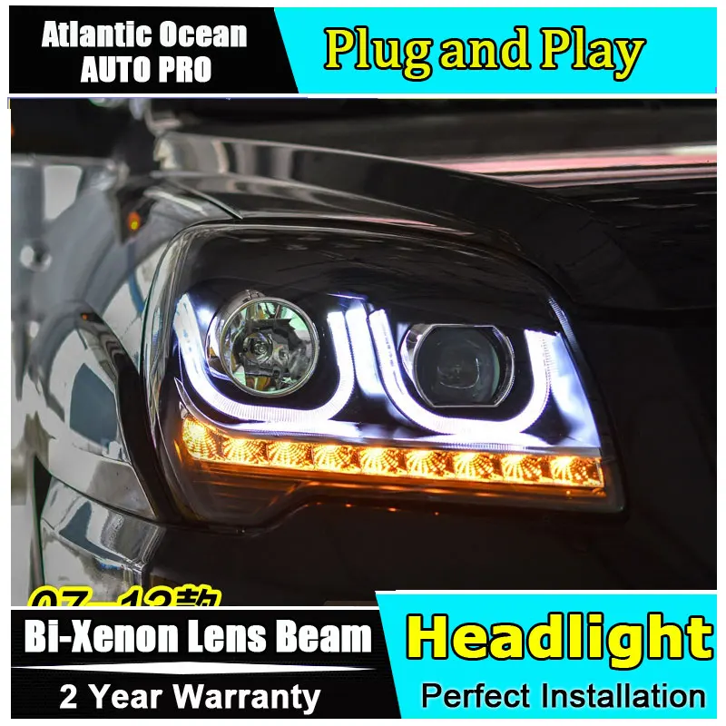 Автомобильный Стайлинг для KIA Sportage фары U angel eyes 2007 2013 передняя фара Биксеноновая