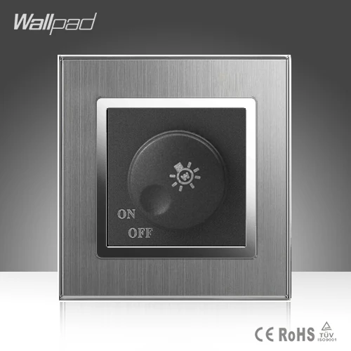 Настенный диммер из матового металла 110 250 В стандарт ЕС 1 500 Вт|socket flex|switch startsocket clip