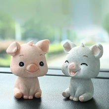 Аксессуары для украшения автомобиля из смолы материал креативная Приборная панель автомобиля мультфильм 4 вида свиньи подарок кукла автомобиль качающаяся Голова Украшения