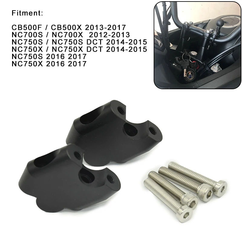 30MM For Honda CB500F CB500X NC700S NC700X NC750S NC750X DCT Motorcycle Modified Handlebar Risers Height up Adapters (1)