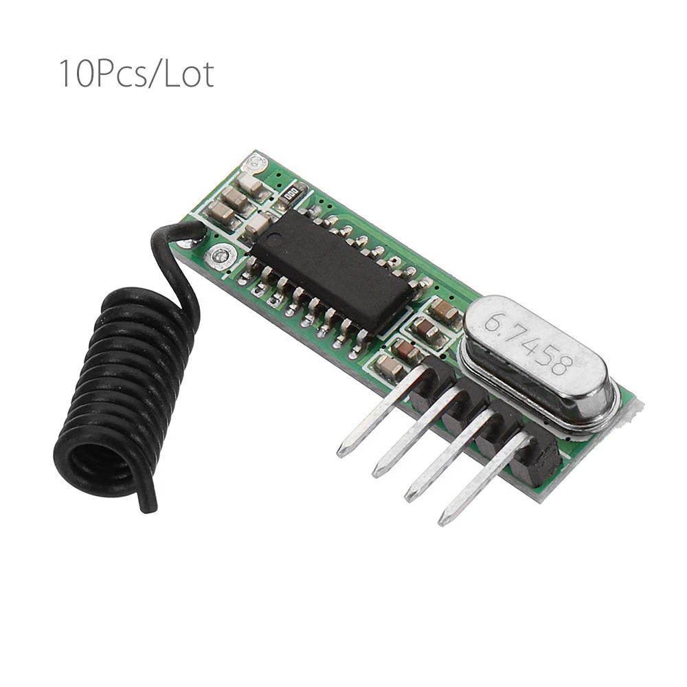 

10pcs/lot DC3~5V AK-119 433.92MHZ 4 Pin Superheterodyne Receiver Board Without Decoding -105dBm Sensitivity