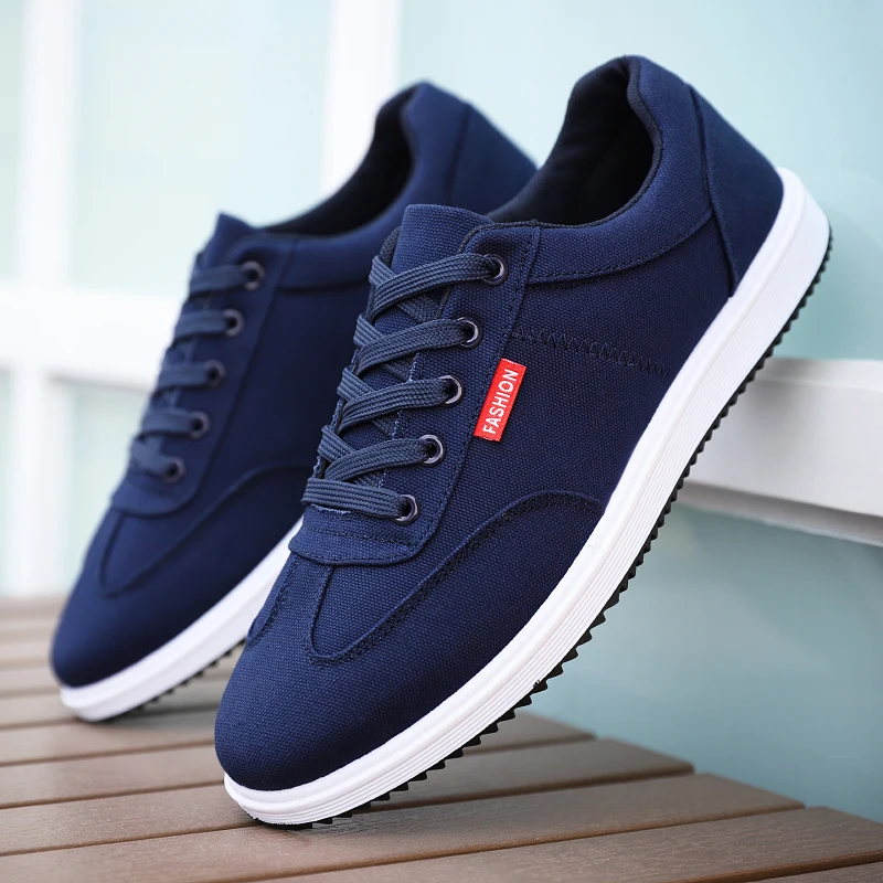 

2019 new Men sneakers flat comfortable breathable canvas shoes non-slip footware Fashionable men outdoor casual shoes