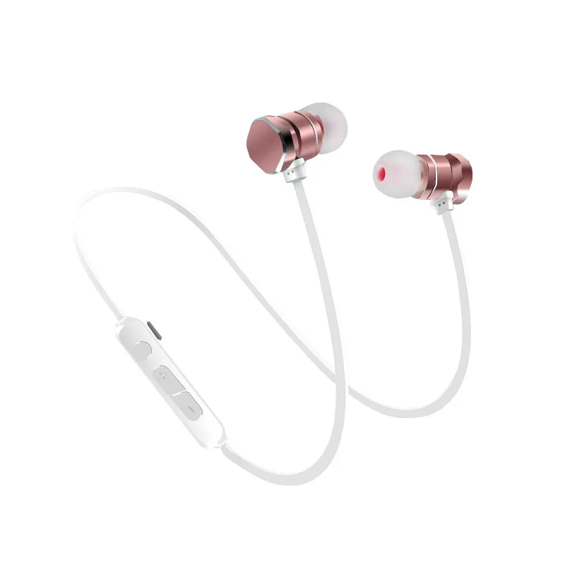 

X3 Bluetooth Earphone Wireless Sport Running Headset With Mic for iphone xiaomi samsung MP3(Rose gold)