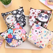 Women Cartoon Coin Purse Flower PU Leather Children Mini Wallet Boy Girls Change Pocket Pouch Bag Keys Case Casual Women Purse