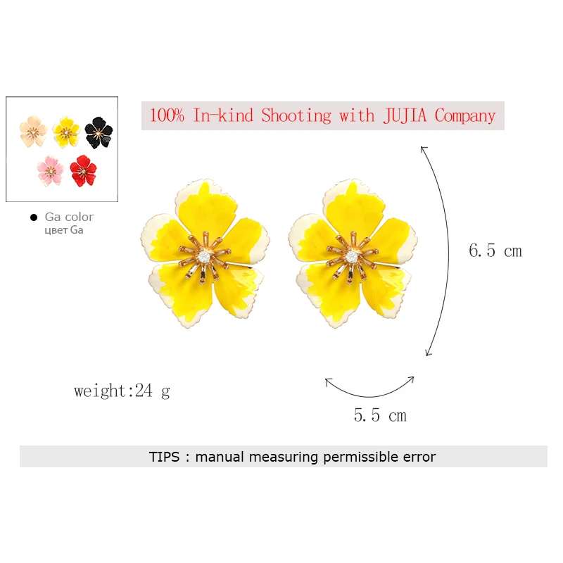 JUJIA корейский модный Шарм-цветок серьги для девочек женские элегантные вечерние серьги