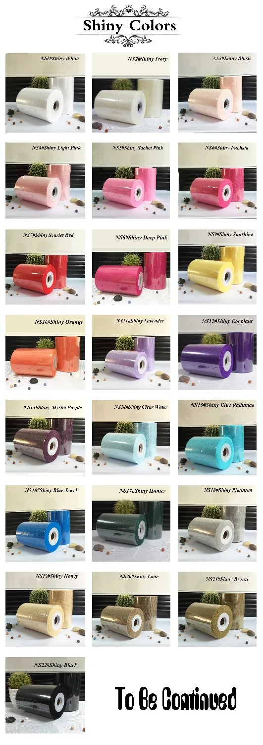

High Quality 22 Colors 100 Yards Shimmering Tulle Rolls