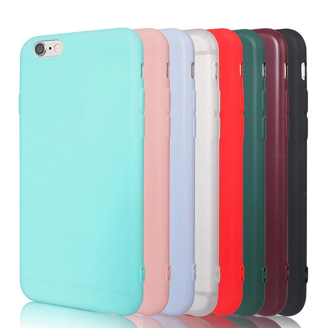 

Macarons Color Silicone Matte Case for iPhone XS Max X XR 5 5SE iPhone 6 S 6S Plus iPhone 7 8 7Plus 8Plus Soft Back Cover