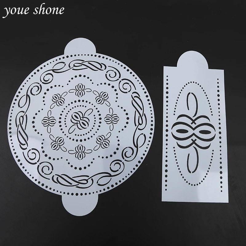 2017 Popular Design Stencil Cake Fondant Molds Cake Stencil Baking Mold