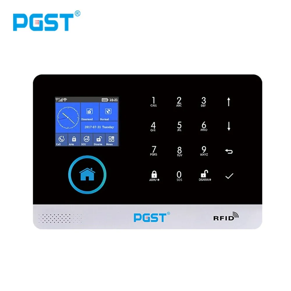 PGST PG-103 беспроводная домашняя охранная ЖК-сенсорная клавиатура SIM GSM GPRS сенсорная аварийная система Комплект приложение дистанционное управление RFID карта - Цвет: Армейский зеленый