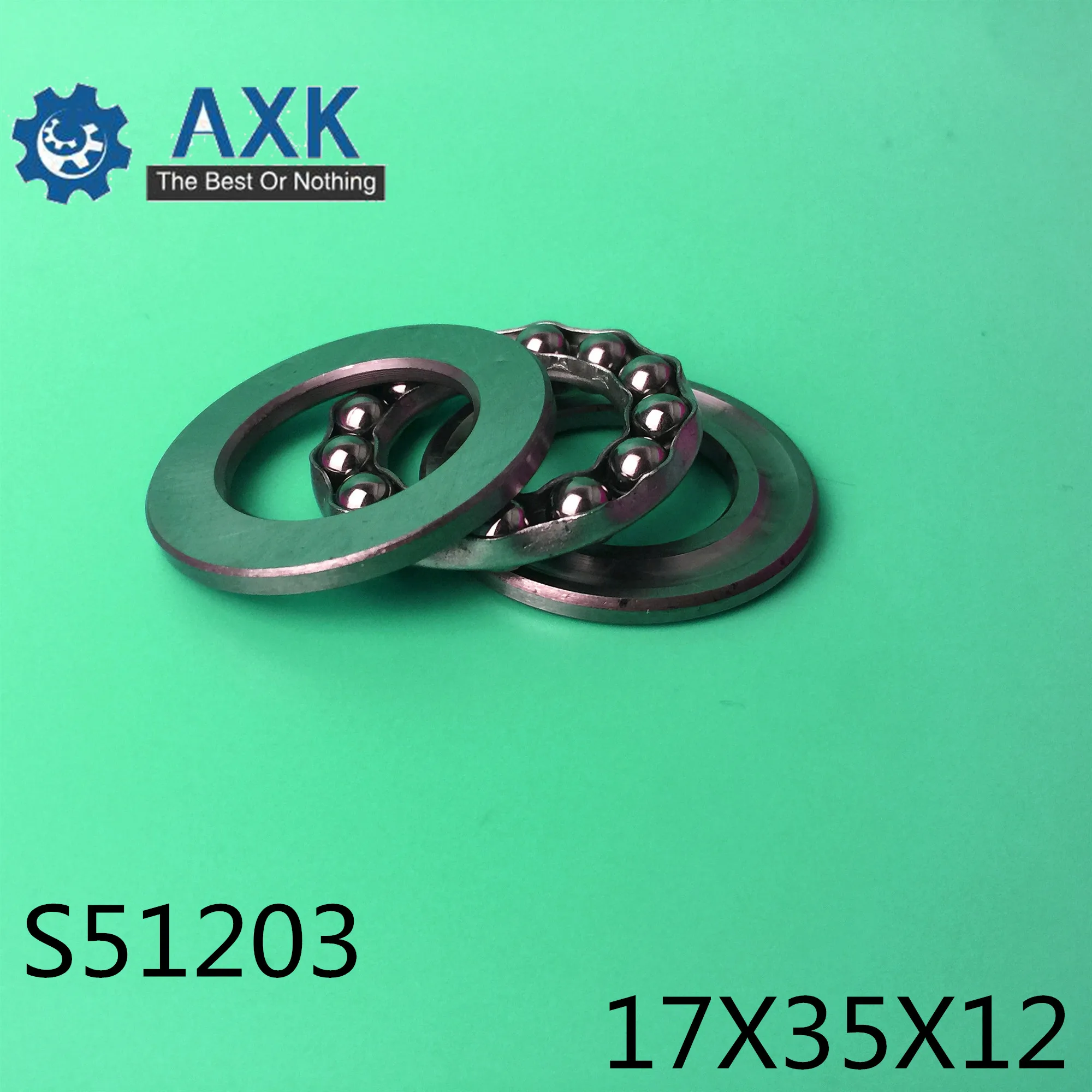 S51203 Bearing 17*35*12 mm ( 2PCS ) ABEC-1 Stainless Steel Thrust S 51203 Ball Bearings