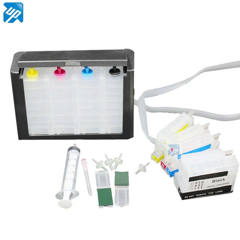 

UP compatible for HP 711 Continuous Ink Supply System With permanent Chips For HP711 Designjet T120 T520 printer CISS CIS