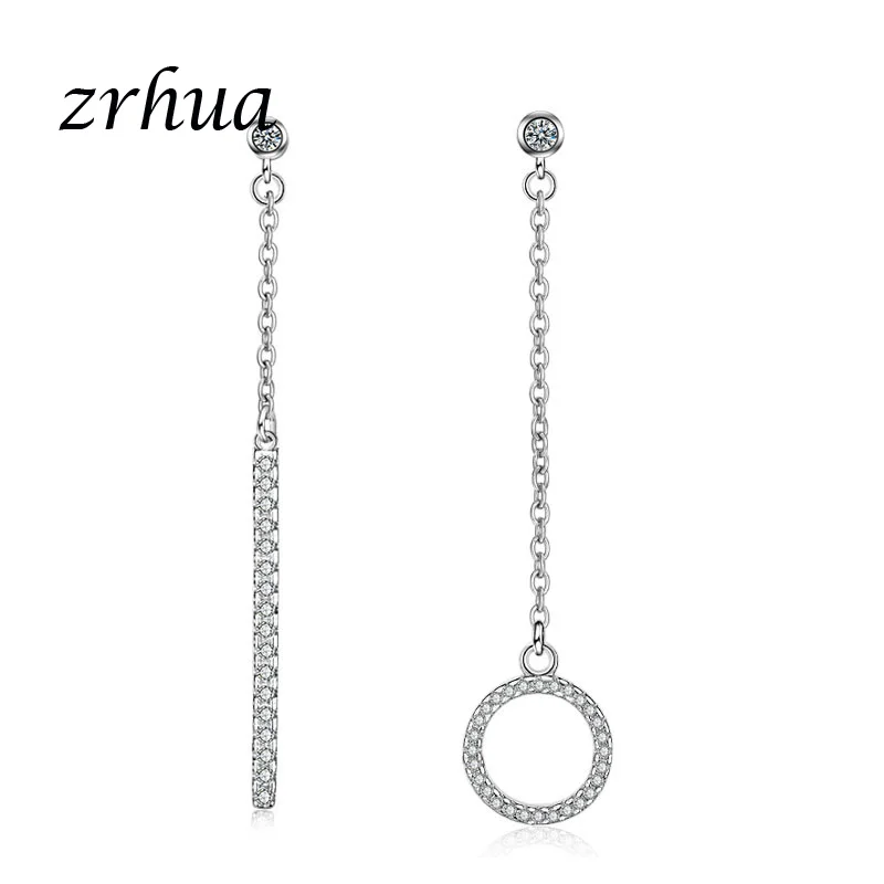 ZRHUA серьги из стерлингового серебра 925 пробы длинная цепочка ювелирное изделие