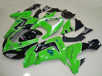 

Motorcycle Fairing kit for KAWASAKI Ninja ZX10R 06 07 ZX 10R 2006 2007 zx10r ABS Green black Fairings set+gifts KA02