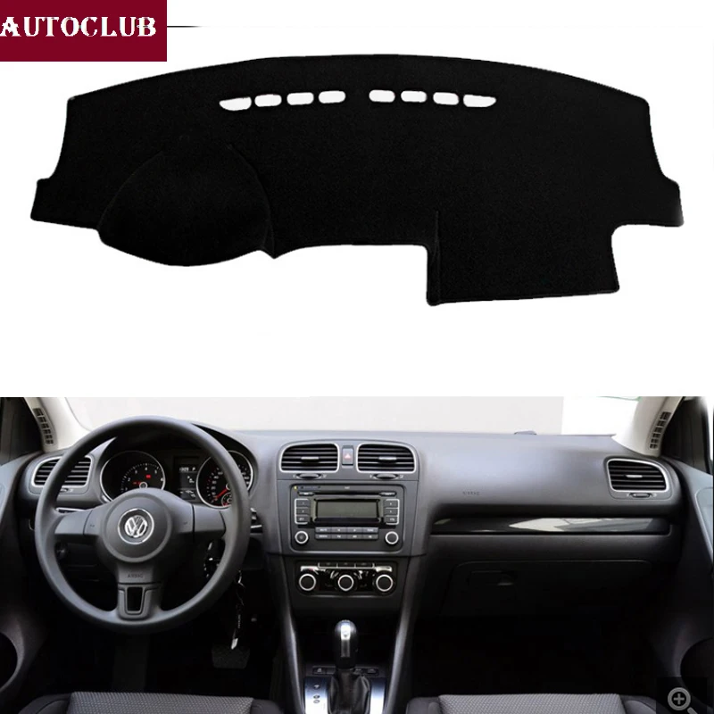 Для Volkswagen vw Golf Mk6 2008-2012 автомобиля для укладки покрытия Dashmat тире коврик козырек от солнца приборной панели крышки Лаптев пользовательские 2009 2010 2011