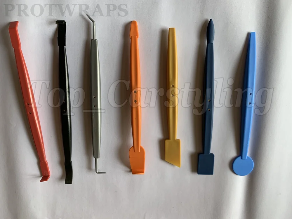Edge finished Magnetic Squeegee Tools Kit Car Sticker Tints Headlight Film Carbon Magnetic Scraper Tool  (1)