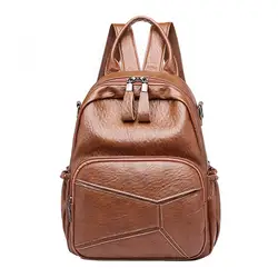 Женский Банкетный рюкзак из мягкой кожи в духе колледжа, многоцелевой рюкзак из трех предметов для покупок, рюкзак для путешествий для