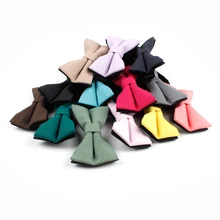 Для мужчин Регулируемая сплошной Винтаж галстук-бабочка бабочки для смокинга вечерние подарок аксессуары; хлопковая Футболка с галстуком-бабочкой