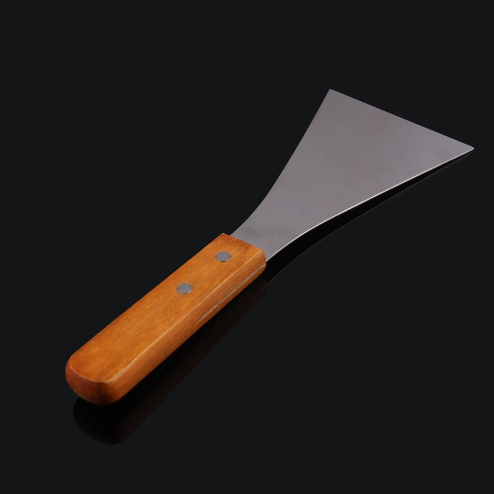 Нержавеющая сталь лопатка для бифштекса лопатка плоская сковорода Тернер с деревянной ручкой кухонные аксессуары лопатка для бифштекса