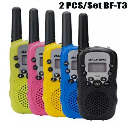 2 шт./набор Baofeng BF-T3 мини рация для детей подарок портативное радио 22CH двухстороннее радио 5 цветов, AAA батарея в комплект не входит