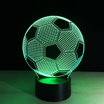 

Ball Sports 3D LED Night Lamp Football/Badminton/Rugby/Volleyball Decorative Table Multi-Color Light Balls Game Souvenir Gifts