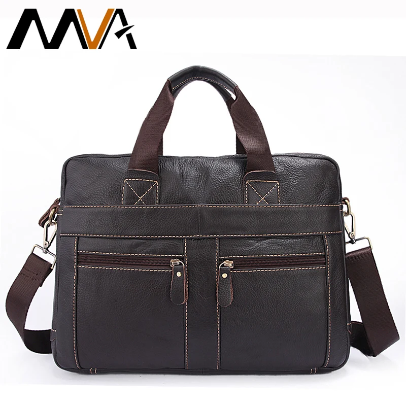

MVA Men's Briefcases Genuine Leather Laptop Bag Messenger Bag Men Shoulder Bags Business Bag Men handbags Leather Briefcase Male