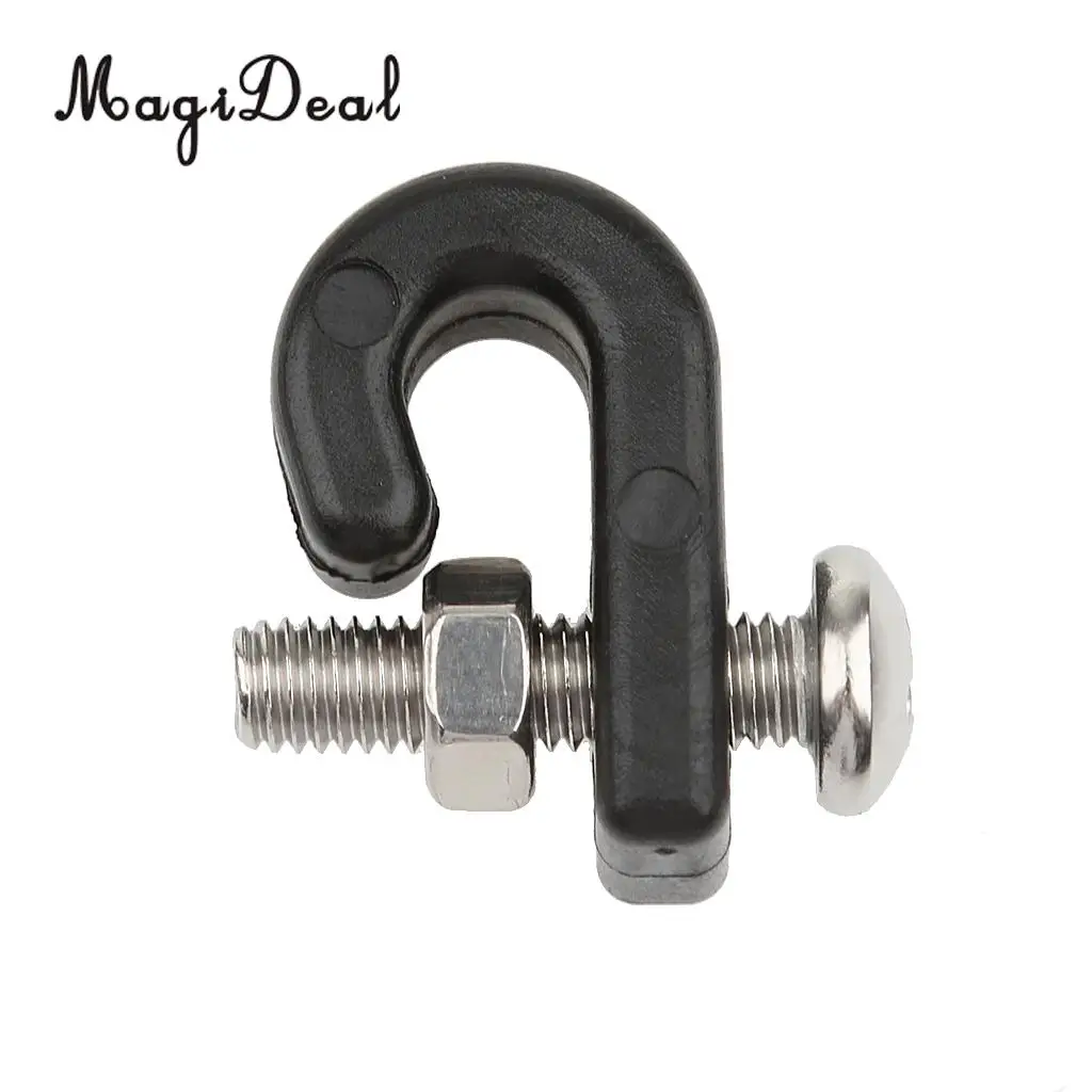 10 Kayak Lashing Hook Bungee Shock Cord J Hooks with screws nuts Accessories