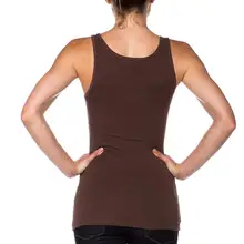 43 шт. одежда чувство стрейч хлопок вязальный резервуар топ аппликации из хлопка и бамбукового волокна высокой уличной Твердые