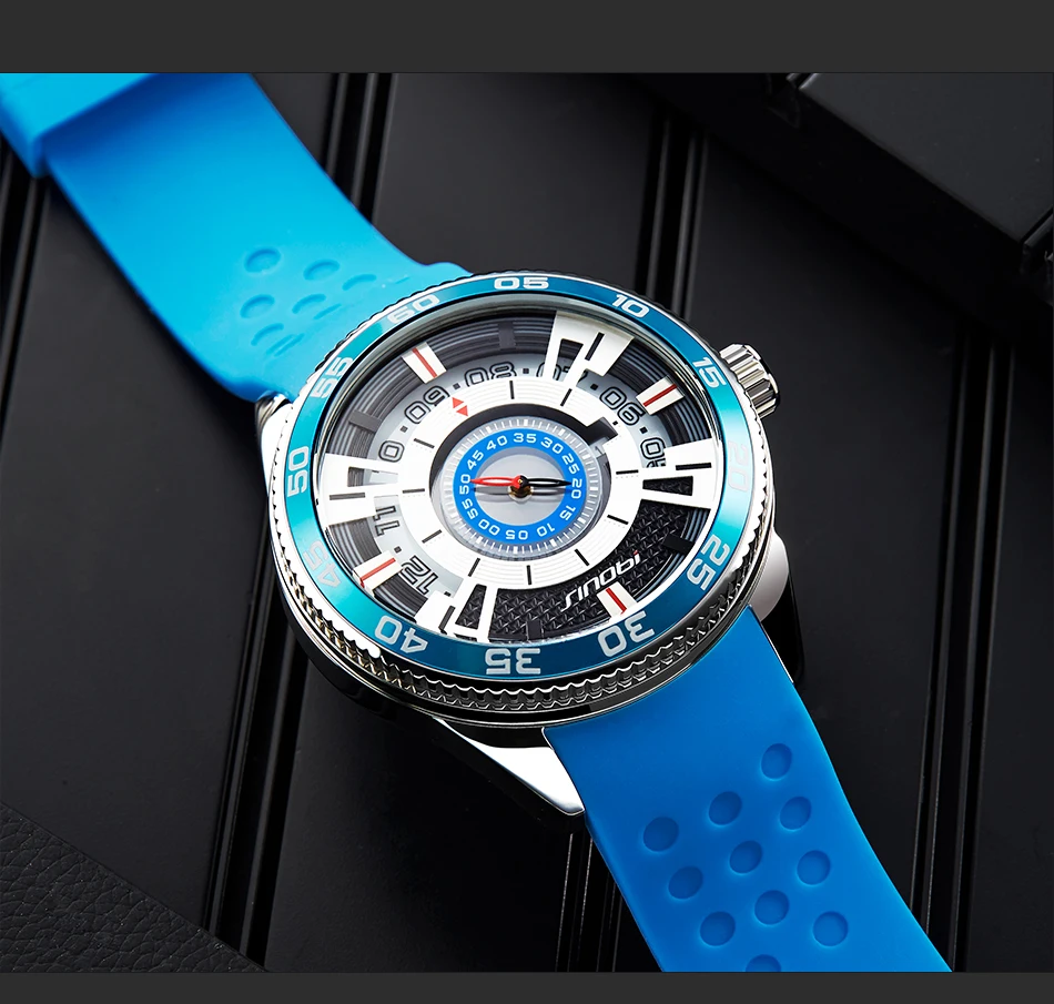 SINOBI Мужские часы лучший бренд класса люкс световой дисплей часы водостойкие креативные нержавеющая сталь кварцевые наручные часы Reloj Hombre