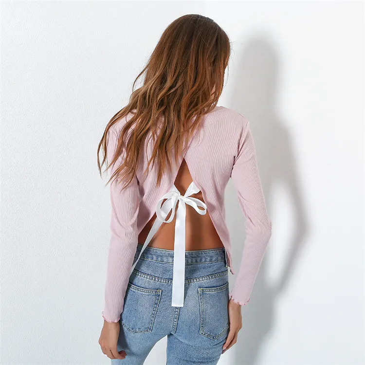 autumn women T shirt long sleeve photos by cellphone