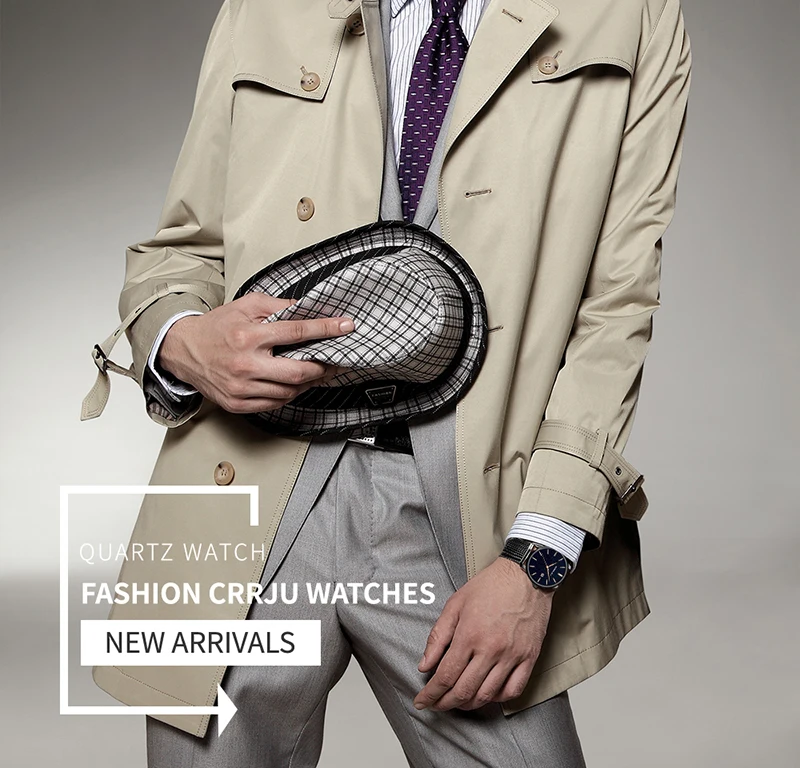 Crrju Men Watch Top Luxury Brand Date Business Starry Sky Mens Watches Stainless Steel Man Wrist Watches reloj hombre 2019 (1)