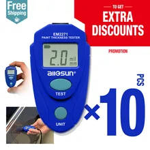 10 шт./лот цифровой толщиномер для покраски автомобиля толщиномер 0-80mil 0,1 мм EM2271