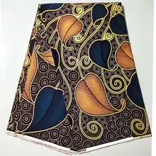 Африканская вощеная ткань принтом 6 ярдов африканская Анкара ткань 40*40 Пряжа мягкая Высококачественная мягкая дизайнерская Анкара ткань для платья