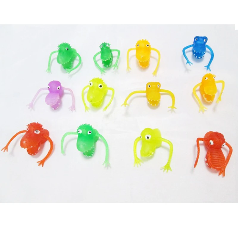 10pcs Novelty Plastic Dinosaur Refers To Finger Set Storytelling Mini Dinosaur Finger Sets Loaded With Small Eggs Kids Toys