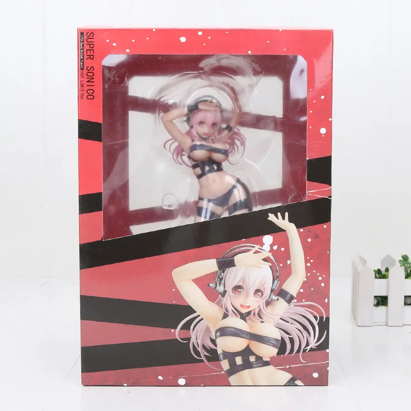 22 см Аниме Супер Sonico фигурка Супер Sonico T. M. Revolution Hot Limited ver. Девушка ПВХ фигурка модель игрушки - Цвет: 1-in box