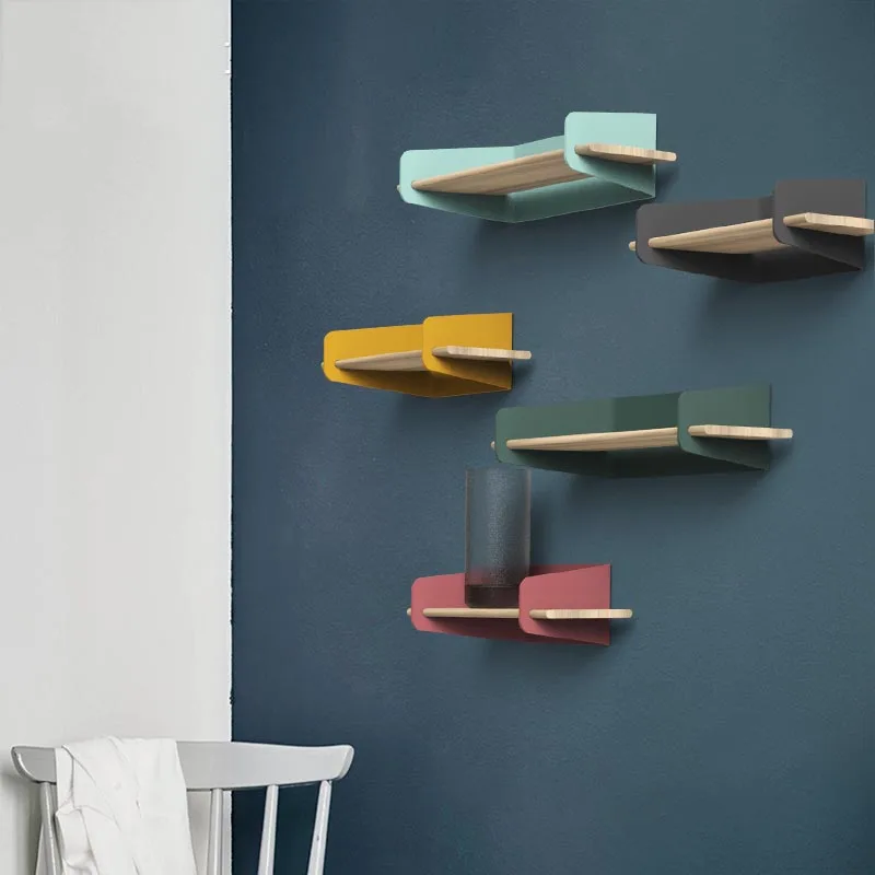  Modern Creative Hang Wall Wooden Shelf Put The Coffee Mug Daily Necessities Home Brief Decoration L - 32851669007