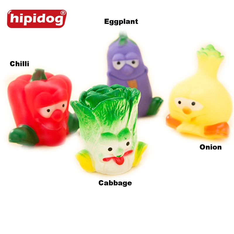 

Hipidog Pet Dog Cat Puppy Sound Polka Dot Squeaky Toy Rubber Bone Shoes Vegetable Dumbbell Chewing Toy Funny Toys for Pets Dogs