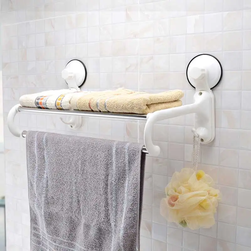 Holder towel Suction cup towel rack Stainless steel bath towel rack