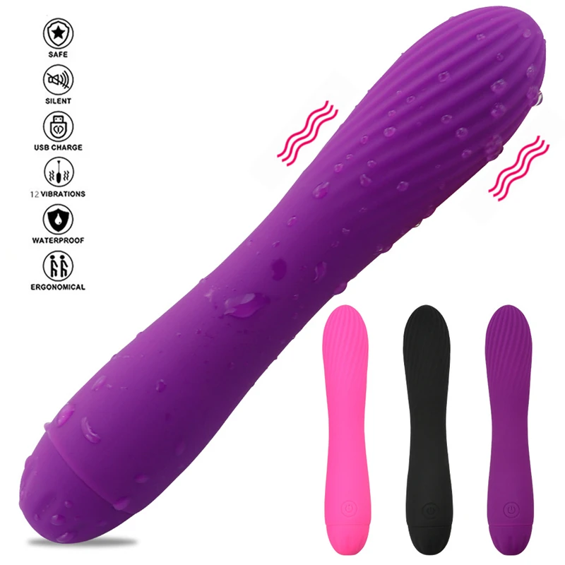 7 Frequency font b Dildo b font AV Vibrator Female Masturbator USB Charging Powerful Magic Wand