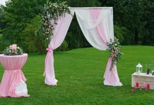 Buy Laeacco Park Curtain Flowers Grass Photocall Wedding Photography Background Customized Photographic Backdrop For Photo Studio Free Shipping