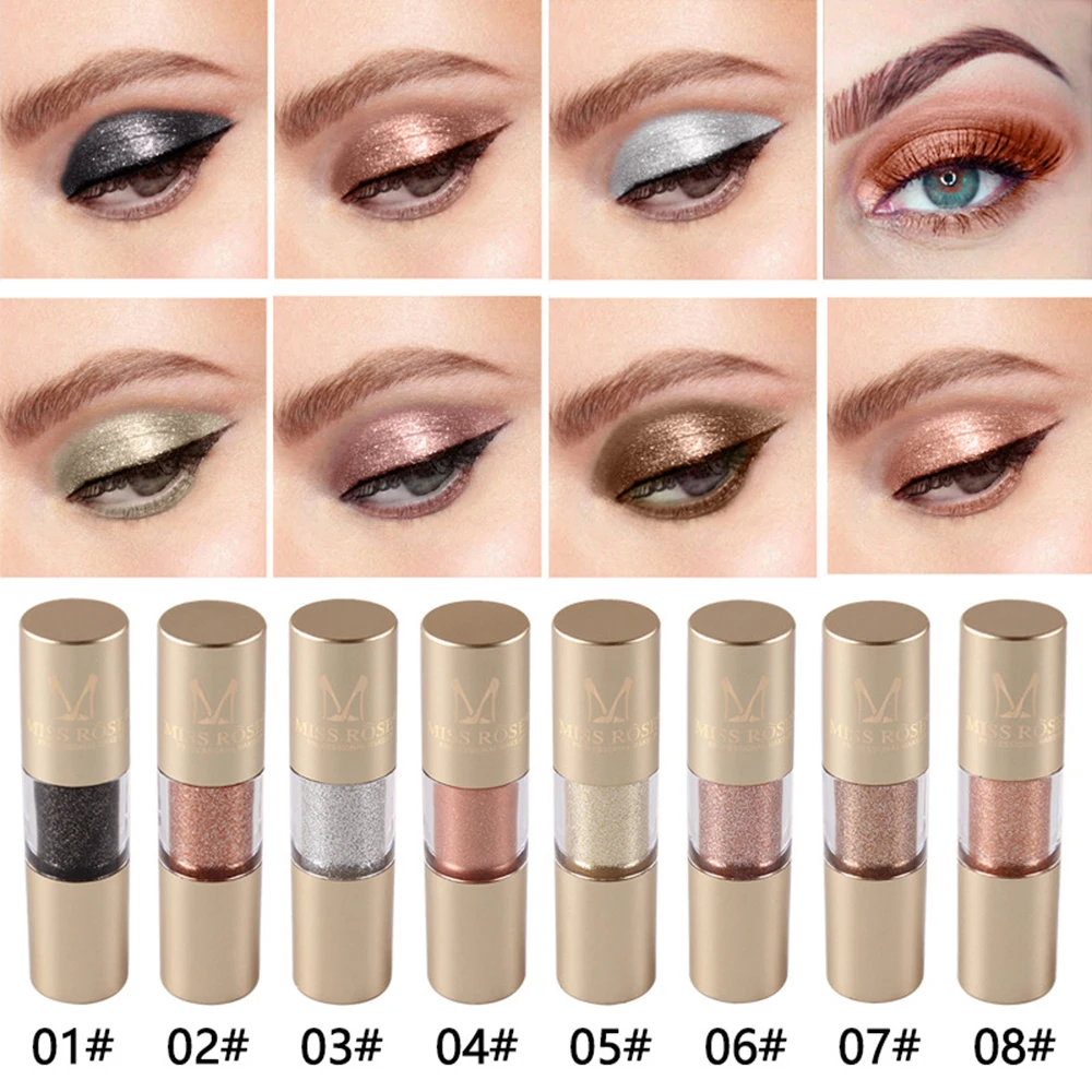 

2019 Brand New Glitter Liquid Eyeshadow 8Color Makeup Eye Shadow Magnificent Metals Glitter and Glow Eyeshadow