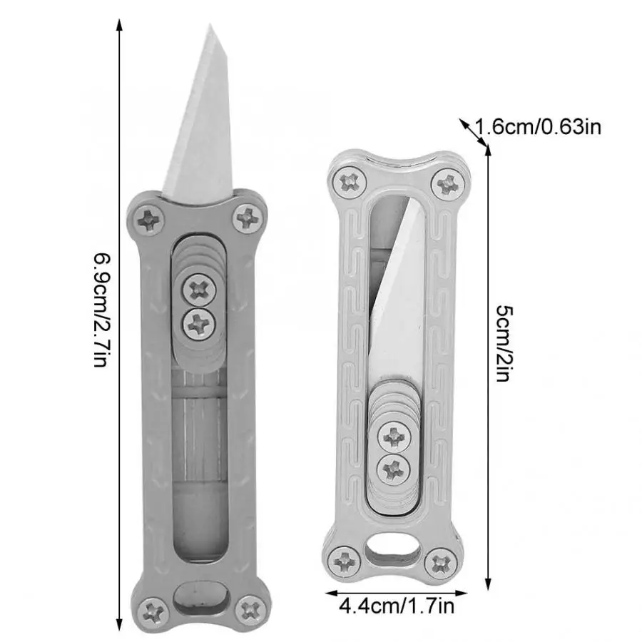 Outdoor Cooking Knife Mini Portable Sturdy Anti-rust Titanium Alloy Knife Paper Cutter EDC Outdoor Tools