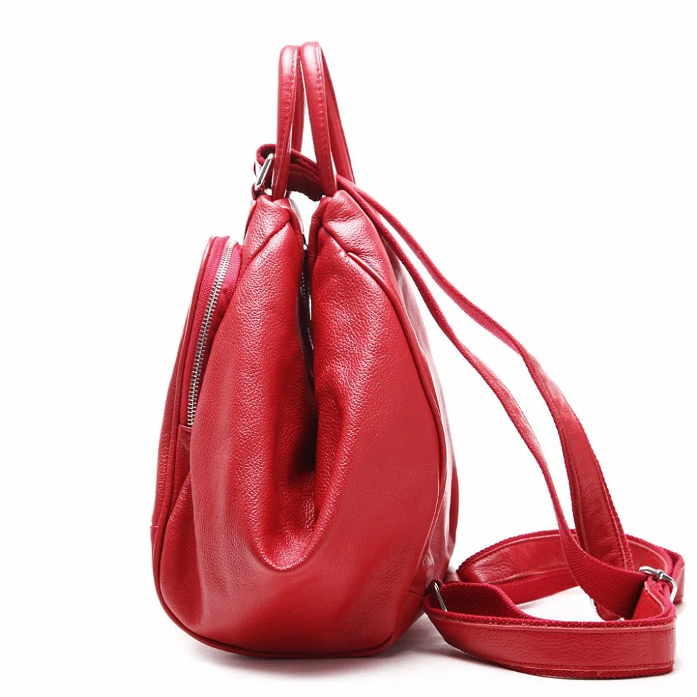  AODUX 100% Genuine Cow Leather Women's Backpack Female Top Layer Cowhide Ladies Bags First Layer Co - 32828302937