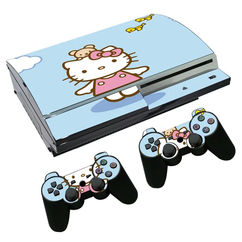 Hello kitty наклейка для PS3 Fat playstation 3 консоль и контроллеры для PS3 Skins Наклейка виниловая пленка